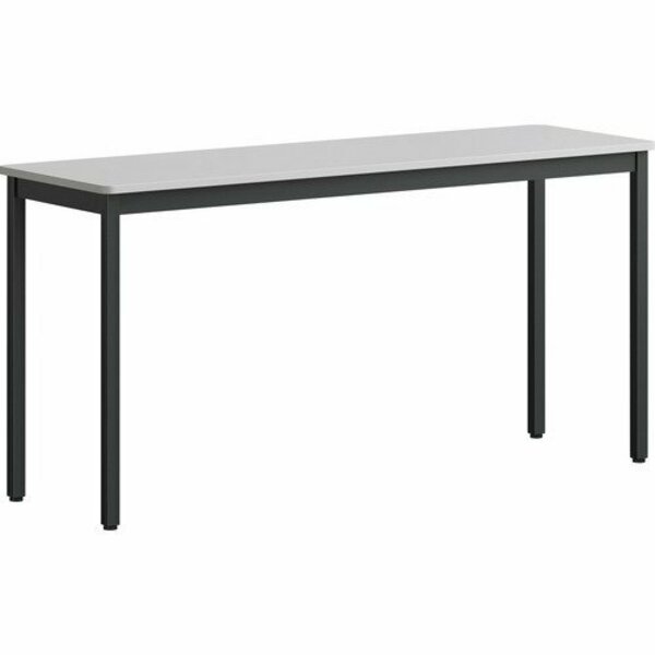 Lorell Utility Table, Melamine/Steel, 59.06inx17.72inx29.53in, BK/GY LLR60754